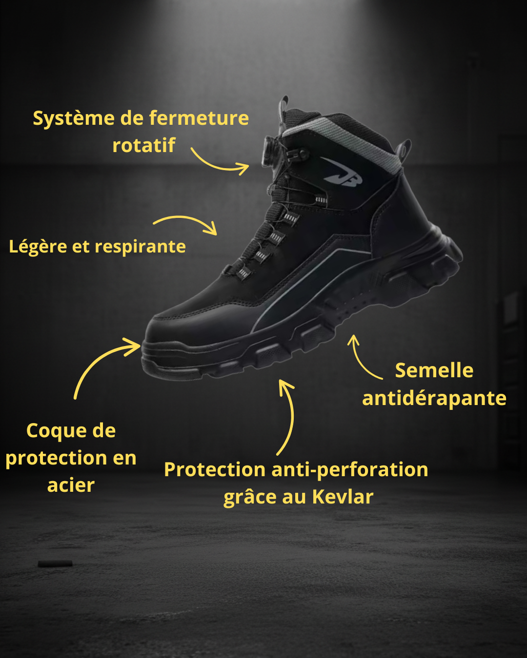 Gravitek IronShield S3 Pro - La chaussure blindée la plus légère du marché